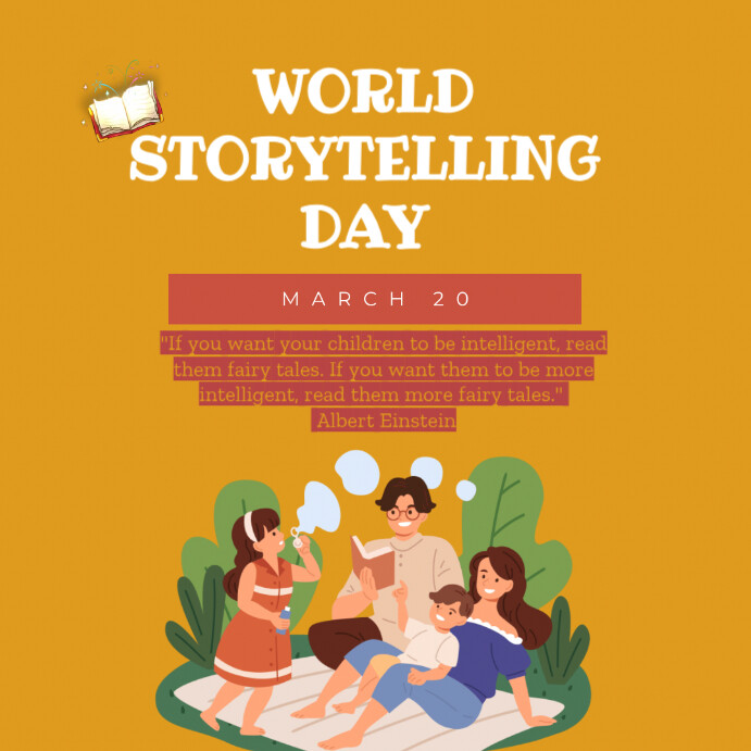 World Storytelling Day Instagram na Post template