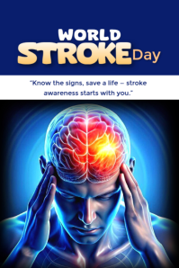 world stroke day Poster template