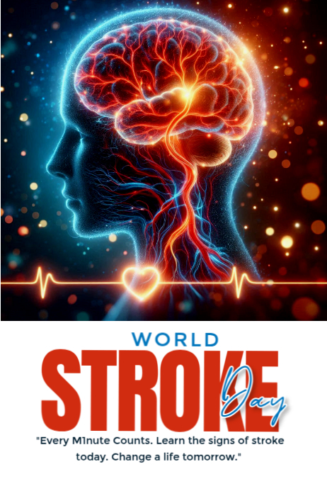 WORLD STROKE DAY Poster template