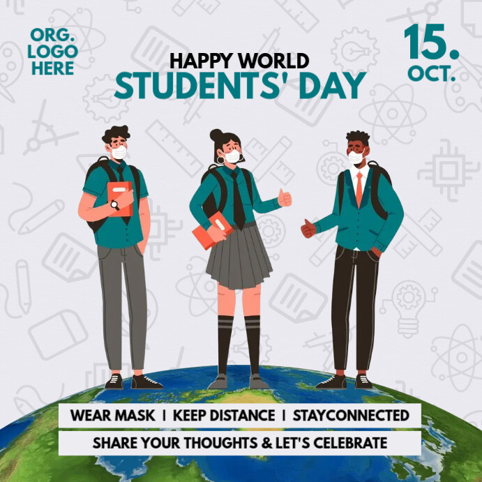 World Students Day in Covid19 Template PosterMyWall