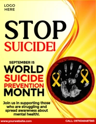 World Suicide Prevention Month Flyer template