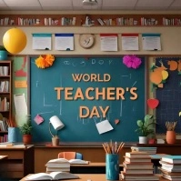 World Teacher's Day Instagram Post template