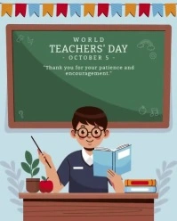 world teachers' day Instagram Portrait template