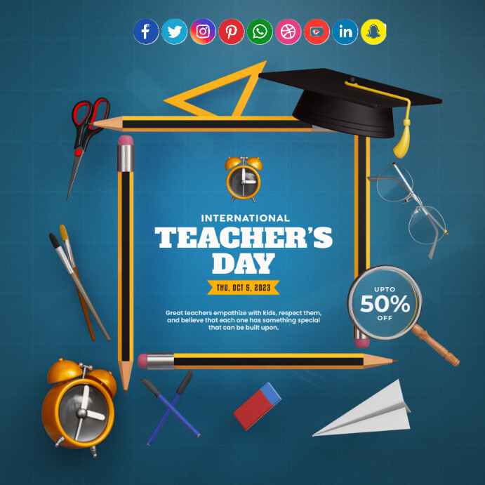 World Teachers' Day Wpis na Instagrama template