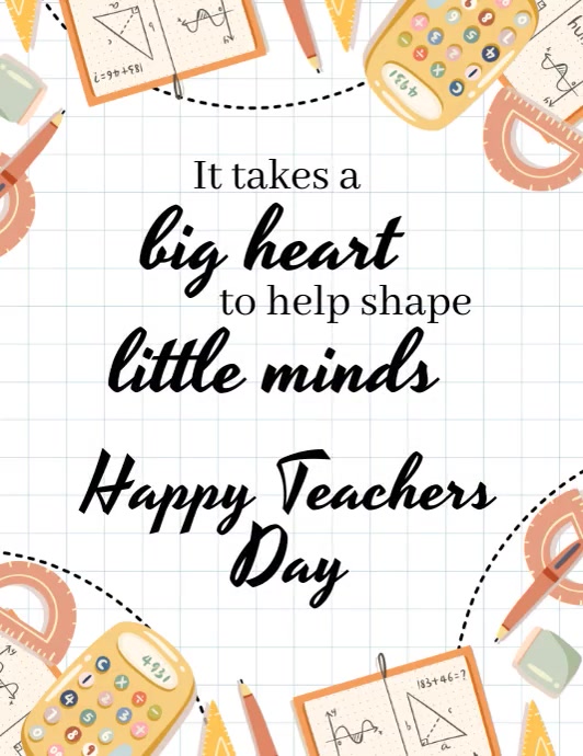 World Teachers Day Template Folheto (US Letter)