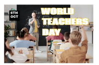 World Teachers Day. Etiket template