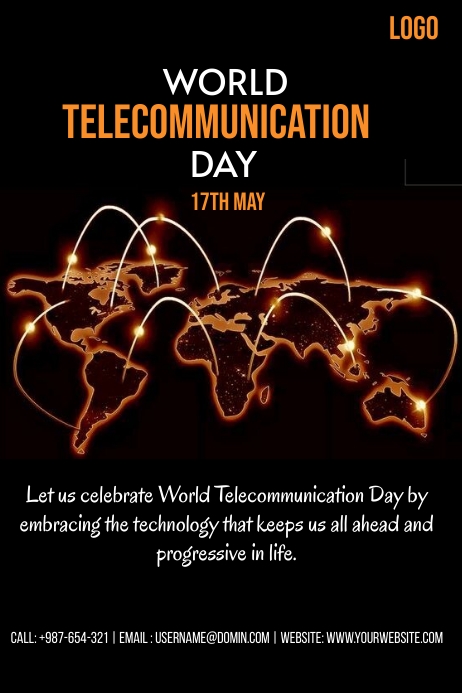 Telecom Poster Background world telecommunication day poster Template | PosterMyWall