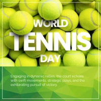 World Tennis Day Instagram Post template