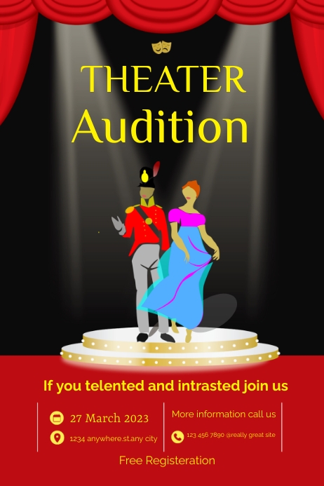 World theater day tamplate poster Template | PosterMyWall