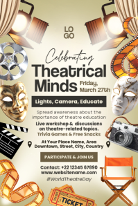 Gul World Theatre Day Poster Template