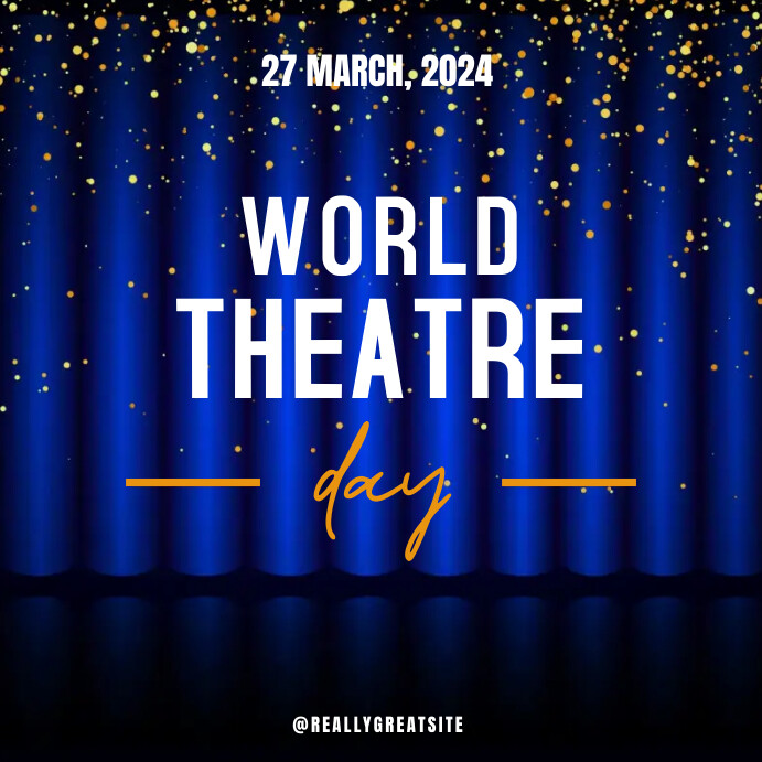 World Theatre Day Instagram Post template