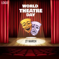 world theatre day instagram poster template