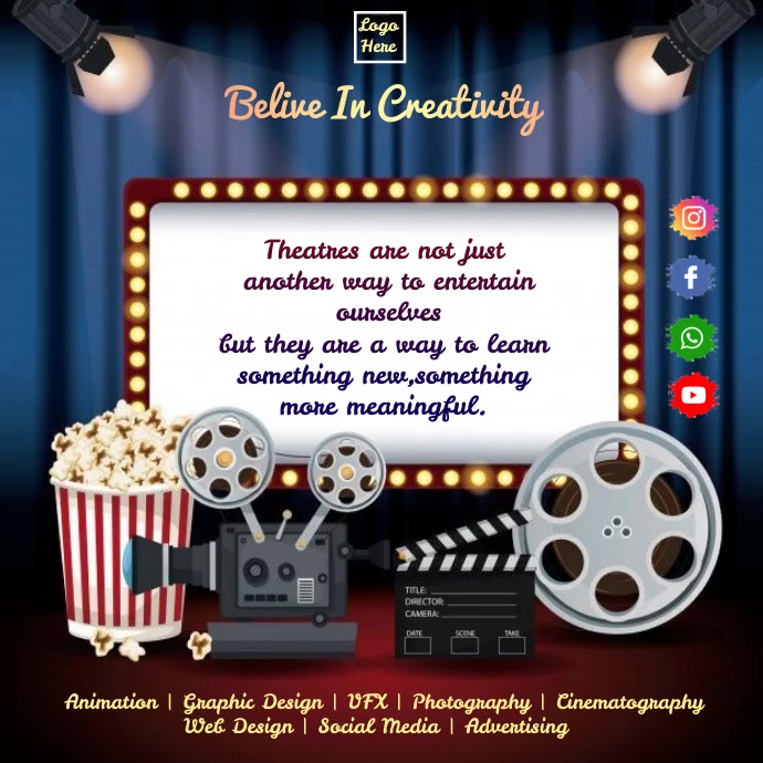 world Theatre Day Template | PosterMyWall