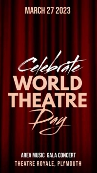 World Theatre Day Video Ad Template Reel do Instagram
