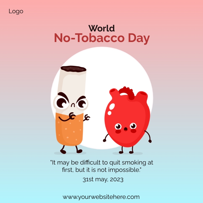 world tobacco day poster No 2025 World No Tobacco Day" Poster