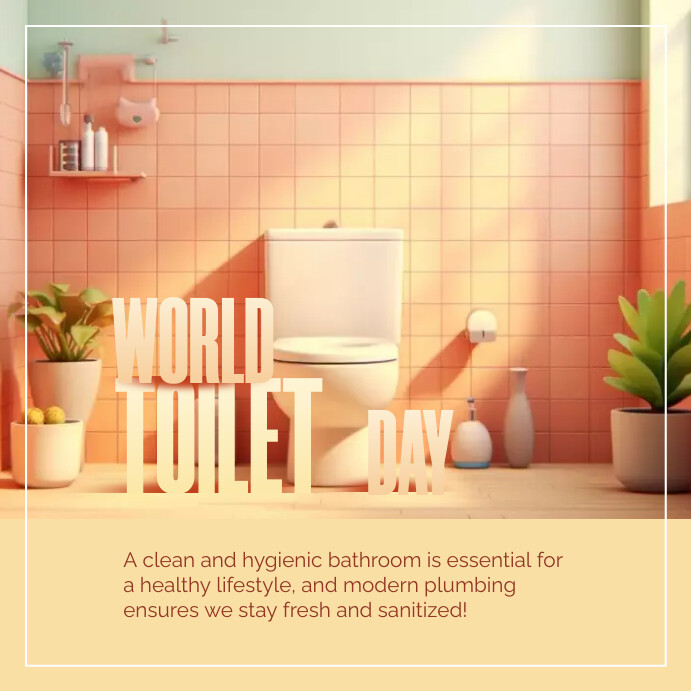 World Toilet Day Instagram Post template