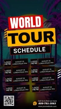World Tour Schedule Instagram 快拍 template