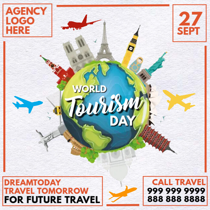 World Tourism Day Promo Template Postermywall World Tourism Day Promo Template Postermywall