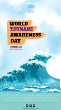 world tsunami awareness day instagram story template