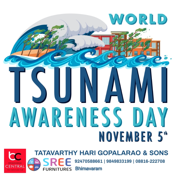 world tsunami day Instagram-Beitrag template