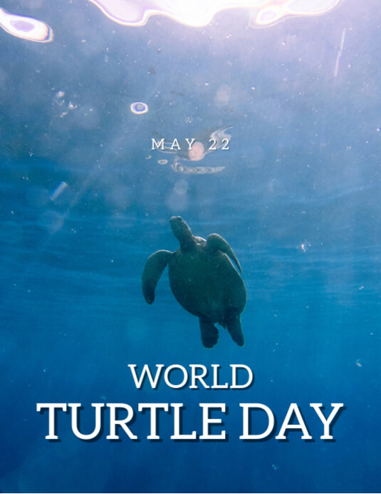 World Turtle Day Design Template Flyer (US Letter)