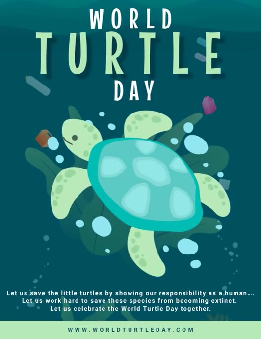 World Turtle Day Flyer Template PosterMyWall