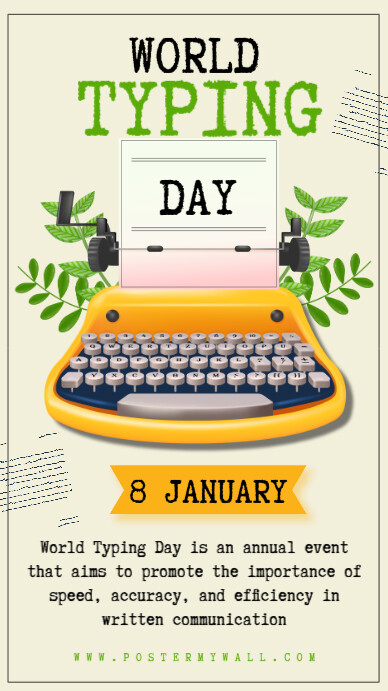 Copy of World Typing Day | PosterMyWall