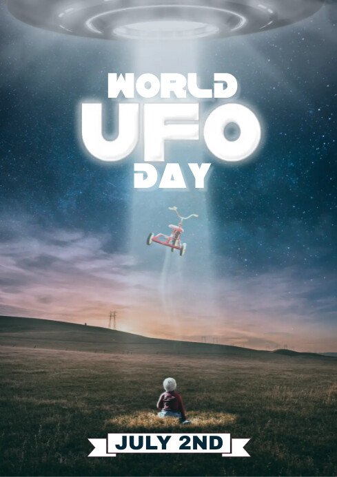 World UFO Day A4 template