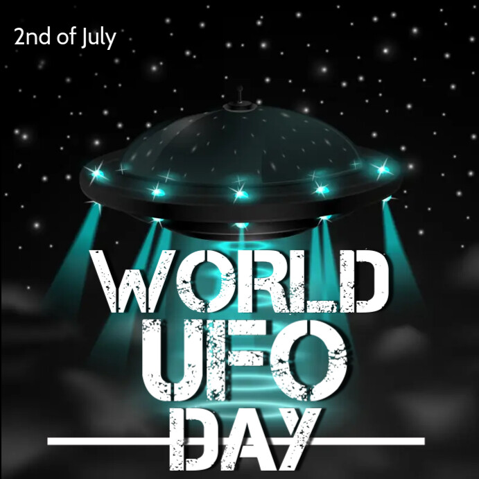 WORLD UFO DAY Post Instagram template