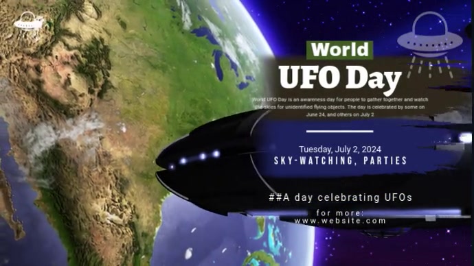 World UFO Day YouTube Channel Cover Photo template