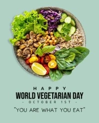 world vegetarian day Instagram Portrait template