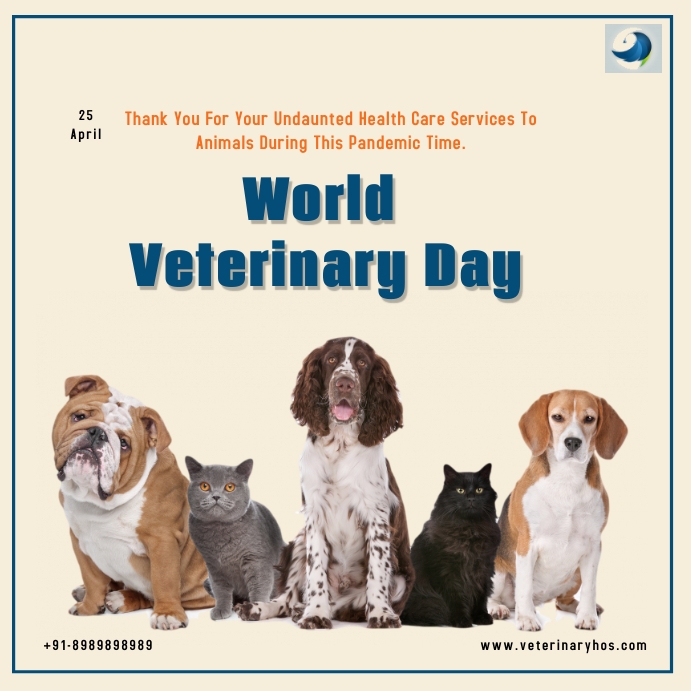 World Veterinary Day Instagram-bericht template