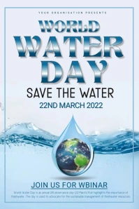 World water day,event,environment Cartel de 4 × 6 pulg. template