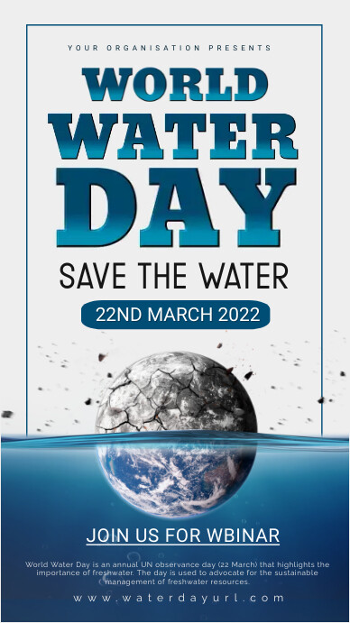 World water day,event,environment Instagram Story template