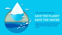 World water day,event En-tête de blog template