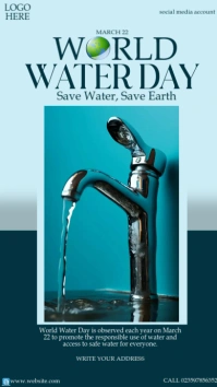 world water day campaign Instagram Story template