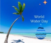 World Water Day Rectángulo Grande template