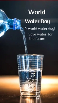 World water day Digitale display (9:16) template