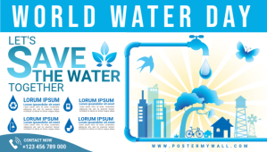 White World Water Day Blog overskrift Template