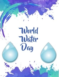 World Water Day Folheto (US Letter) template