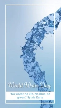 world water day Instagram-verhaal template