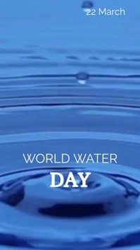 World Water day งานแสดงผลงานแบบดิจิทัล (9:16) template