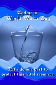 World Water Day Poster template