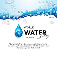World Water Day Wpis na Instagrama template