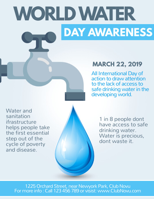 World Water Day Flyer Water Day Awareness Template Postermywall World Water Day Flyer Water Day Awareness Template Postermywall