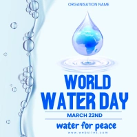 world water day flyer Publicación de Instagram template