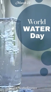 World water day greeting video Rolka Instagram template