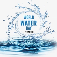 world water day instagram poster template
