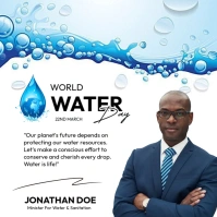 World Water Day personalized poster banner template