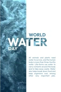World Water Day Poster Video Póster template